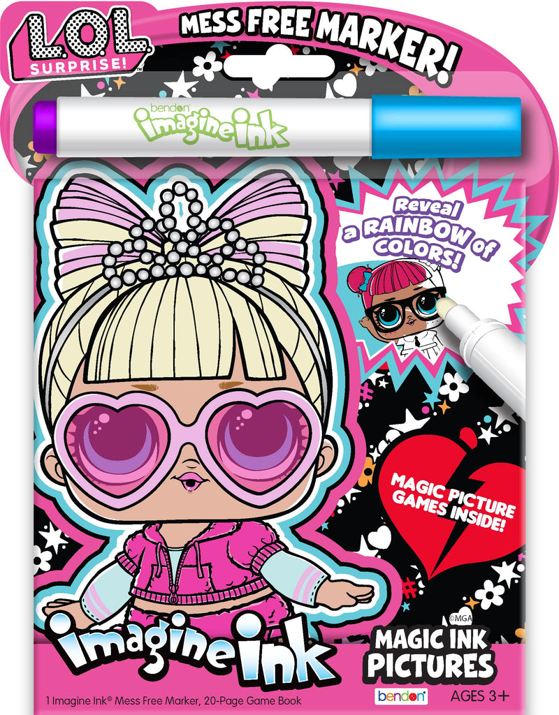 L.O.L. Surprise! Imagine Ink Magic Ink Pictures bilingual activity book with marker