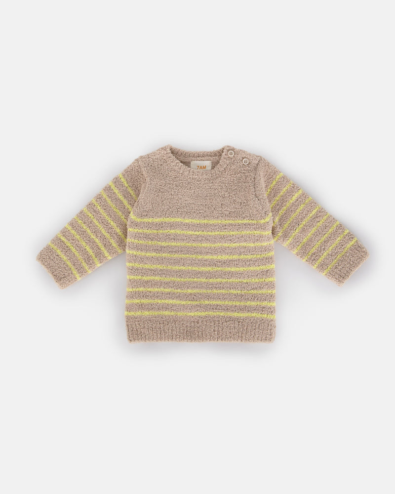 7AM Enfant - Long Sleeve Top Striped - Fuzzy
