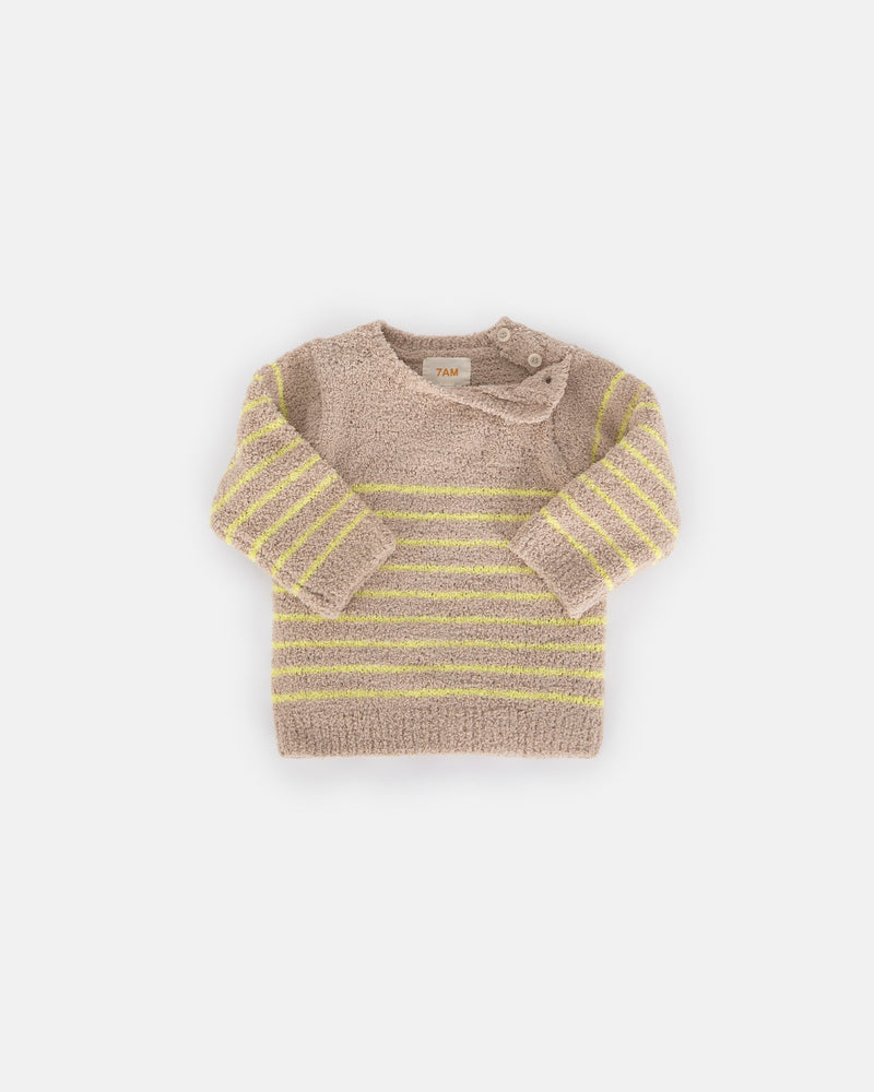 7AM Enfant - Long Sleeve Top Striped - Fuzzy