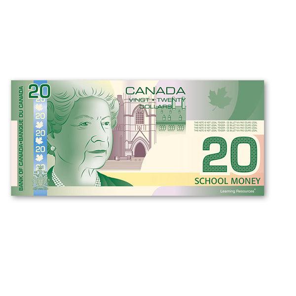 Learning Resources - Canadian Money $20 (100Pcs) - Limolin 