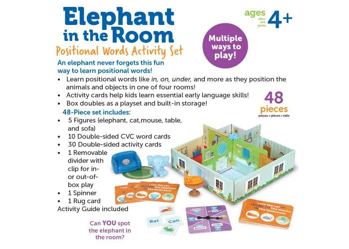 Learning Resources - Elephant In The Room Positional Words Activity Set - Limolin 