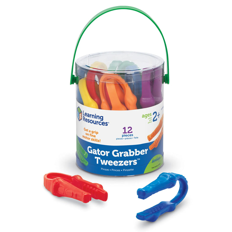 Learning Resources - Gator Grabber Tweezers(12Pcs) - Limolin 