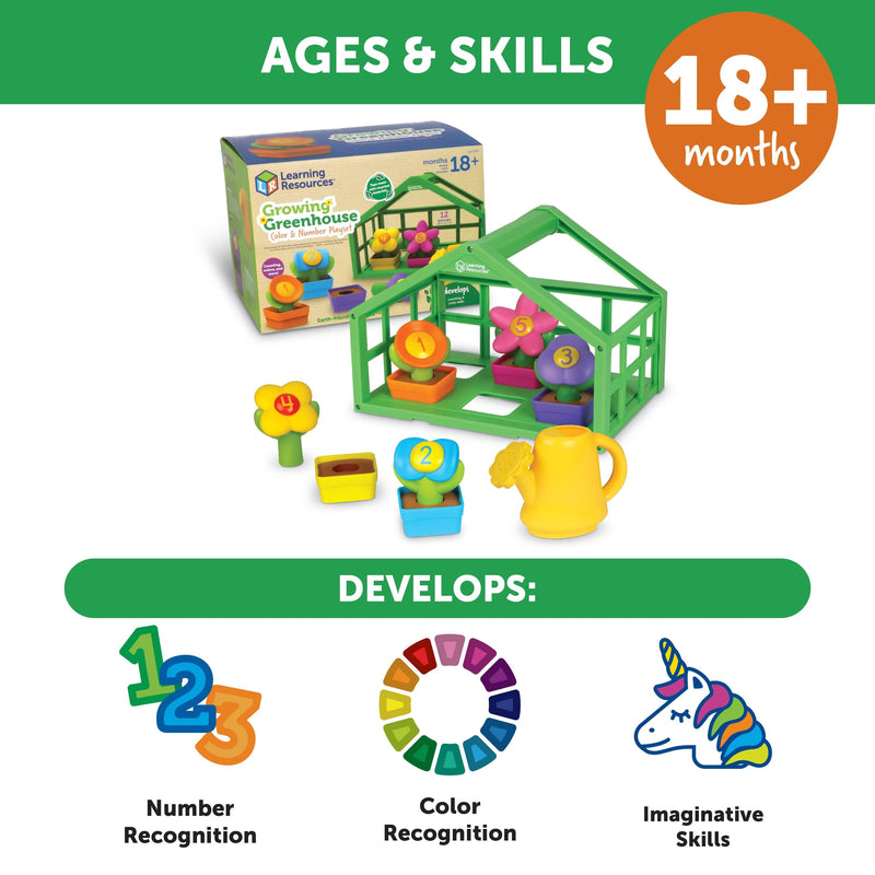 Learning Resources - Growing Greenhouse Color & Number Playset - Limolin 