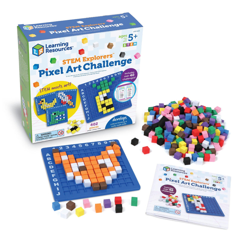 Learning Resources - Stem Explorers Pixel Art Challenge - Limolin 
