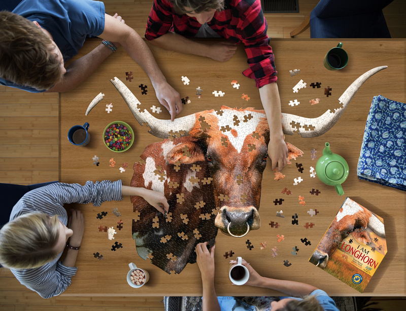 Madd Capp Puzzles – I Am Longhorn Jigsaw Puzzle | 520 Pieces – lifestyle view