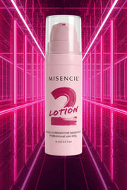 Misencil MISENLIFT Lotion 2 Setting Lotion, 15 mL airless bottle, pink display background