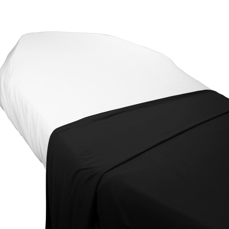 Loytel – Spa Flat Sheet | Black | 60 × 80 in / 152 × 203 cm