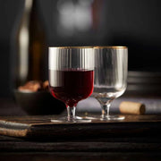 Lyngby Glas – Palermo Gold Wine Glasses (4-Pack) – 300 mL – red wine close-up