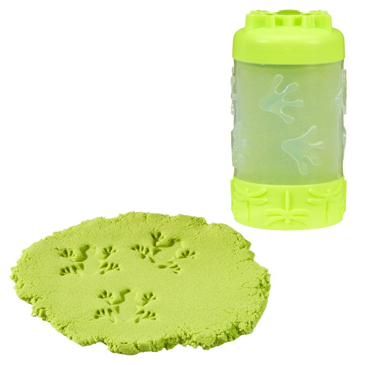 Wonder Factory - Never-Dry Sand Single Pack (Single Random Pick) — green sensory sand and container