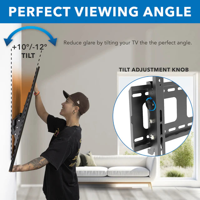 Mount-It! MI-303B Heavy-Duty Tilting TV Wall Mount – Black – gallery detail 7