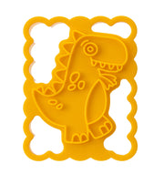 MOBI ice cream sandwich maker - T-Rex, yellow - double-sided cookie cutter