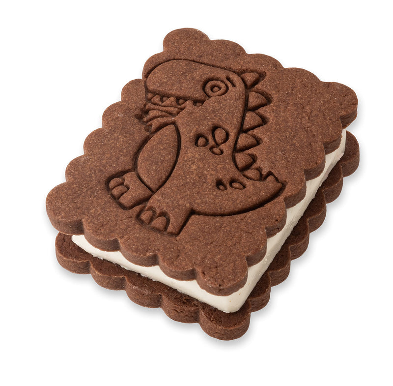 MOBI ice cream sandwich maker - T-Rex, yellow - product detail or serving example