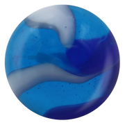 Mega Marbles Blue Jay - representative marble design close-up