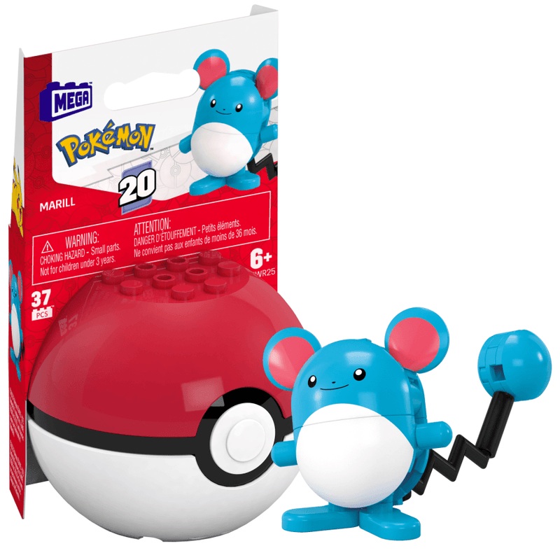 Mattel - MEGA - Pokemon - Marill Building Toy Kit Assorted - Limolin 