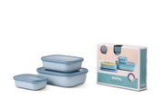 Mepal - Cirqula Multi-Bowl Low Rectangular 3-Part Set - Limolin 