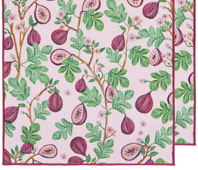 Now Designs Fig Blossom Recycled Microfibre Dishcloths Set of 2