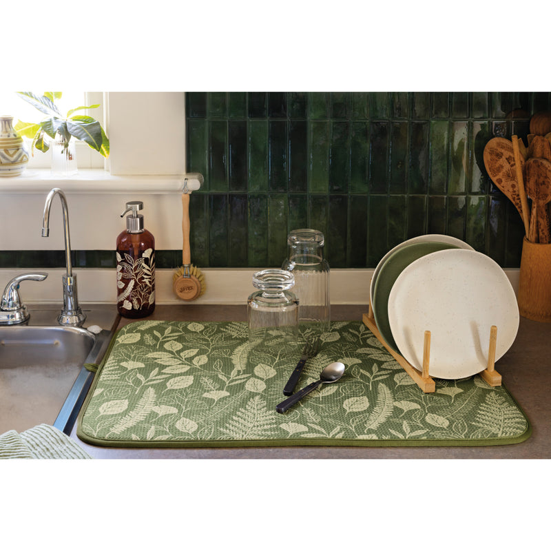 Danica Fern & Frond Dish Drying Mat - lifestyle