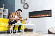 Napoleon - Entice Wall-Mount Electric Fireplace (NEFL60CFH-1) - installed room view.