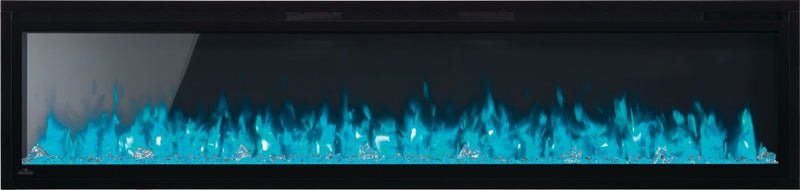 Napoleon - Entice Wall-Mount Electric Fireplace (NEFL72CFH-1) - product view. Optional log media shown is sold separately.