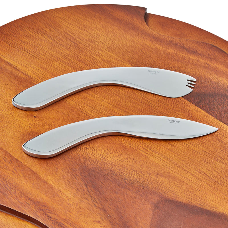 Nambe - Cheese Block With Knife & Spreader 15" - Limolin 