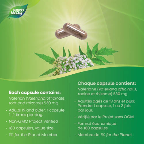 Nature's Way - Valerian Root 180 caps - Limolin 