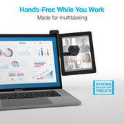 Naztech – MagBuddy Elite Magnetic Laptop Phone & Tablet Mount – Black – hands-free tablet viewing