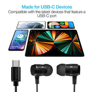 Naztech - Platinum High Fidelity USB-C Earbuds Black - Limolin 