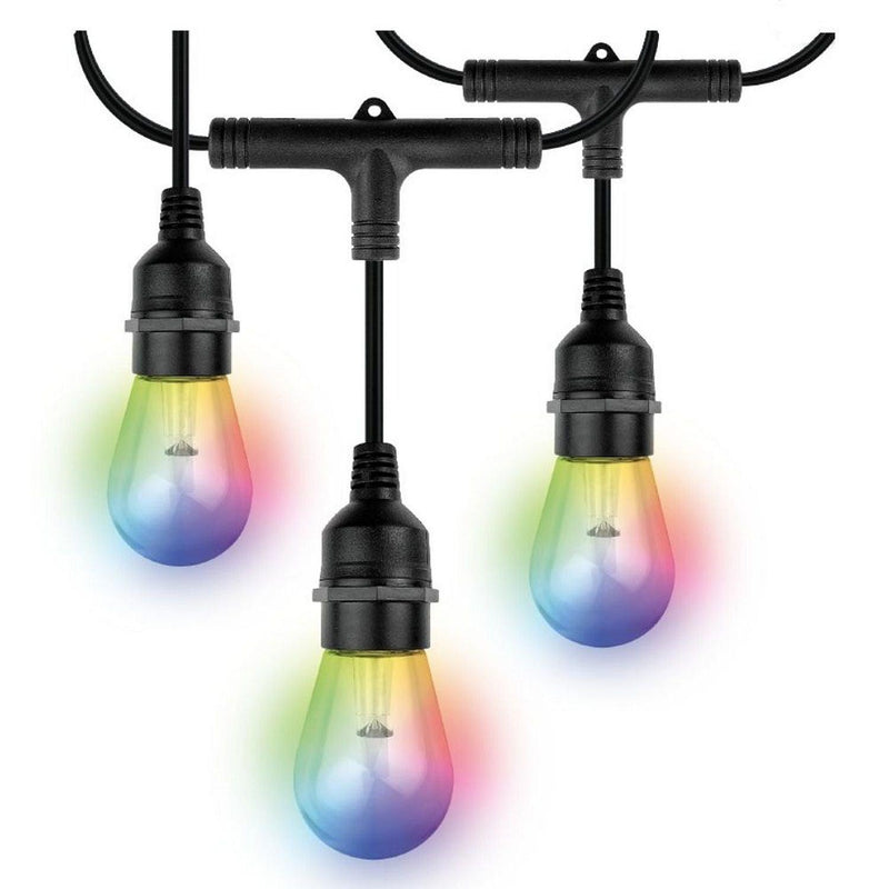 Nexxt - Smart Home Outdoor Wi-Fi Led String Lights 24 Bulbs 48Ft - Limolin 