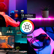 Nexxt – NHB-S613 Smart RGBIC LED Light Strip | 16.4 ft / 5 m – retail package or application view