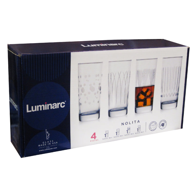 Luminarc – Nolita Cooler Glasses – 15.25 fl oz – 4 Pieces – product view