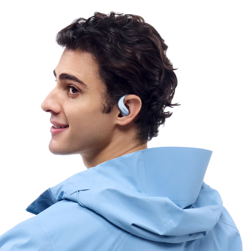 Shokz – Casque Bluetooth OpenFit Air 2 Noir Micro Intelligent Conduction Aérienne Contour d'Oreille - OpenBass - Résistant à l'eau IP54
