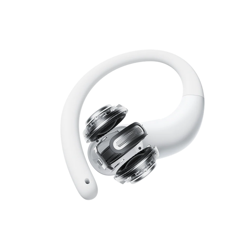 Shokz – OpenFit Air 2 White Bluetooth Headset Smart Mic Around Ear Air Conduction - OpenBass - Water Resistant IP54