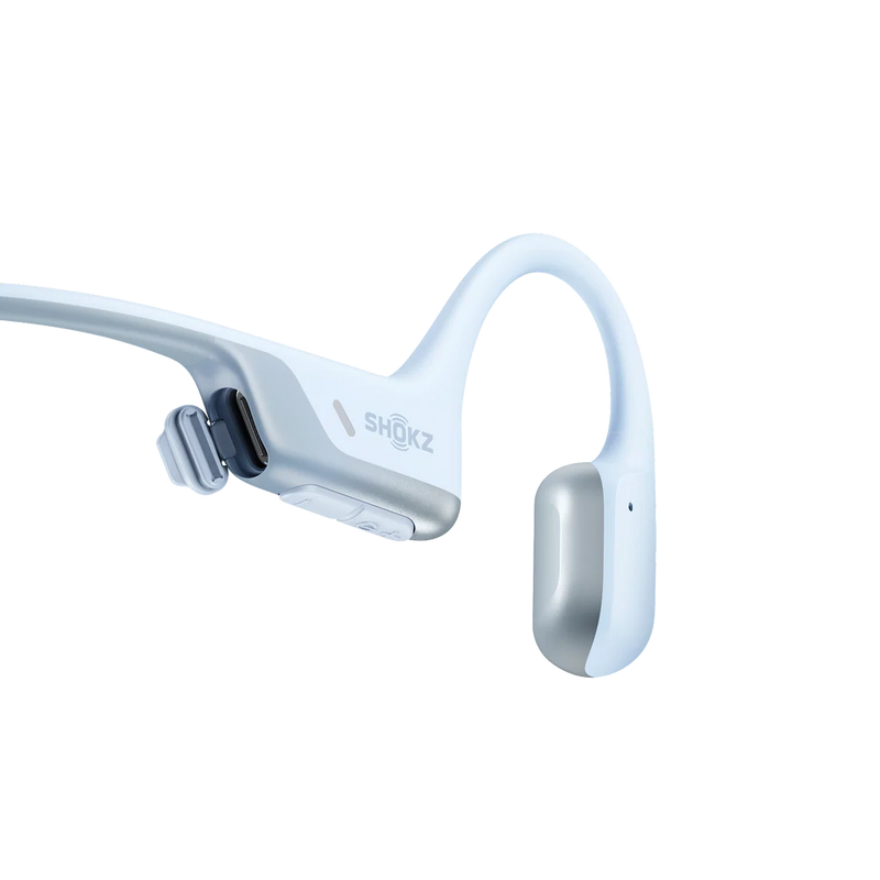 Shokz – OpenRun Air 2, Ice-Blue Bluetooth Headset with Mic Bone Conduction - Lightweight - Waterproof IP67