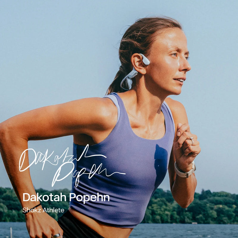 Shokz – OpenRun Air 2 Casque Bluetooth Noir avec micro à conduction osseuse – Léger – Étanchéité IP67