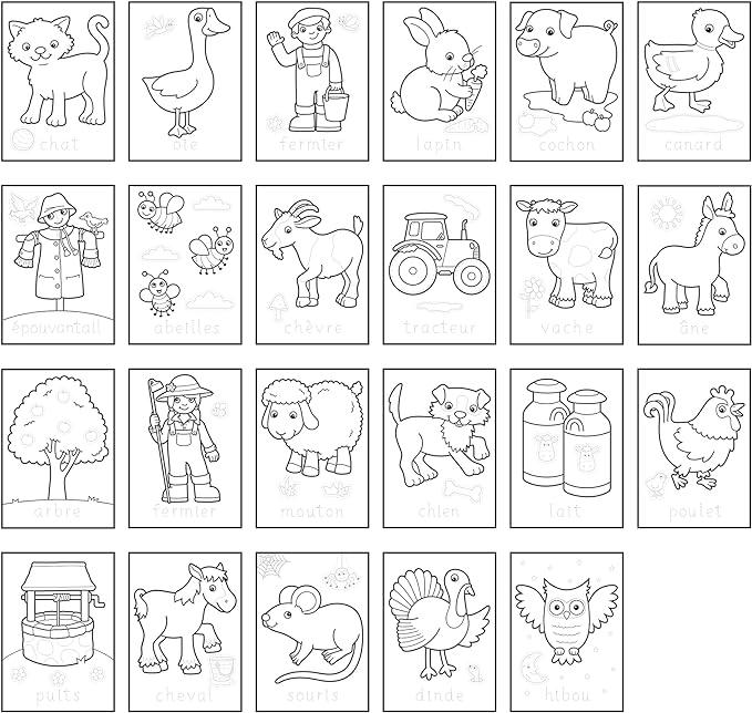 Orchard Toys - Cahier de coloriage et autocollants | La ferme