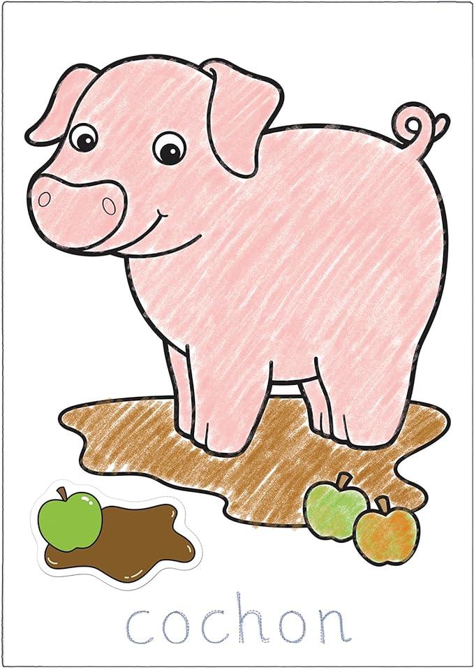 Orchard Toys - Cahier de coloriage et autocollants | La ferme