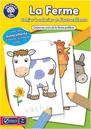 Orchard Toys - Cahier de coloriage et autocollants | La ferme
