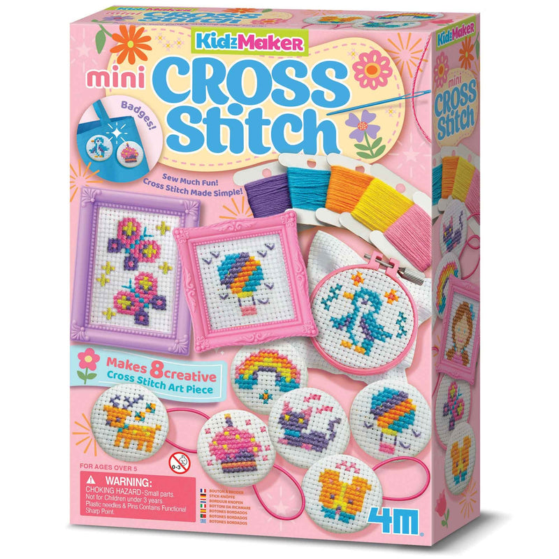 4M - KidzMaker - Mini Boutons de Point de Croix