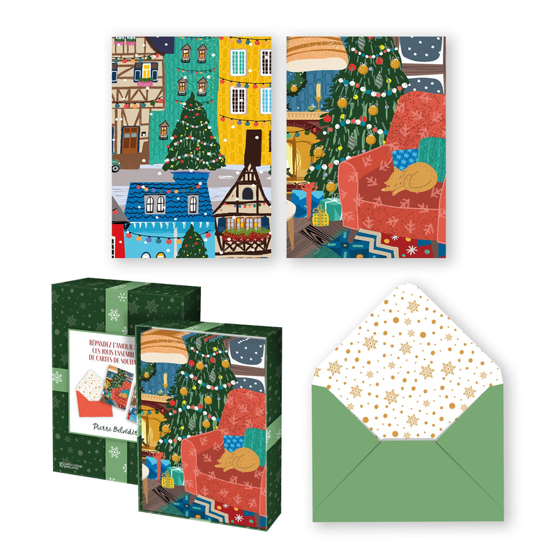 Pierre Belvédère - Christmas Cards - Village et Foyer 2024 (Set of 10)