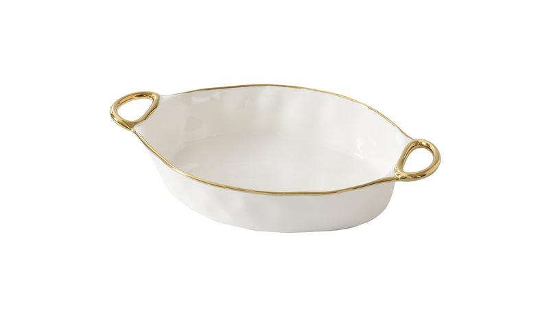 Pampa Bay - Golden Handles Oval Baking Dish - Limolin 