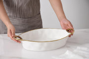 Pampa Bay - Golden Handles Oval Baking Dish - Limolin 