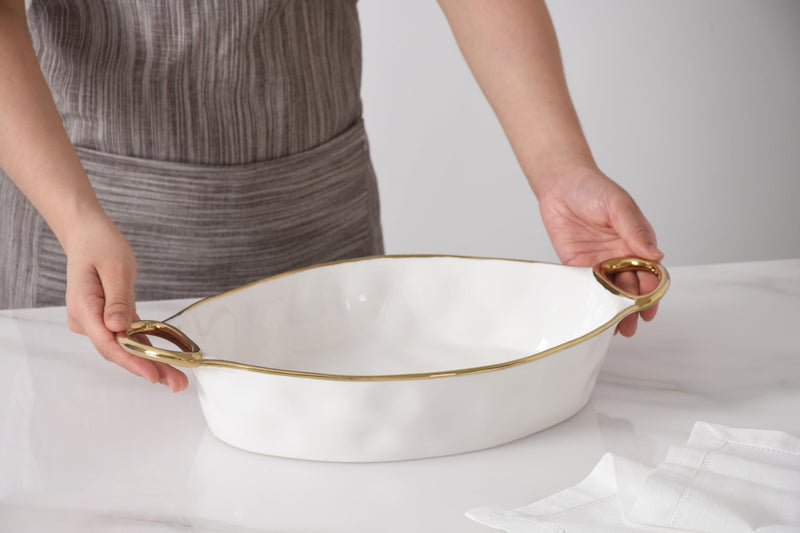 Pampa Bay - Golden Handles Oval Baking Dish - Limolin 