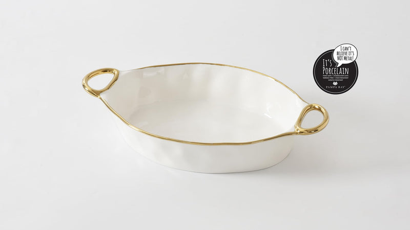 Pampa Bay - Golden Handles Oval Baking Dish - Limolin 