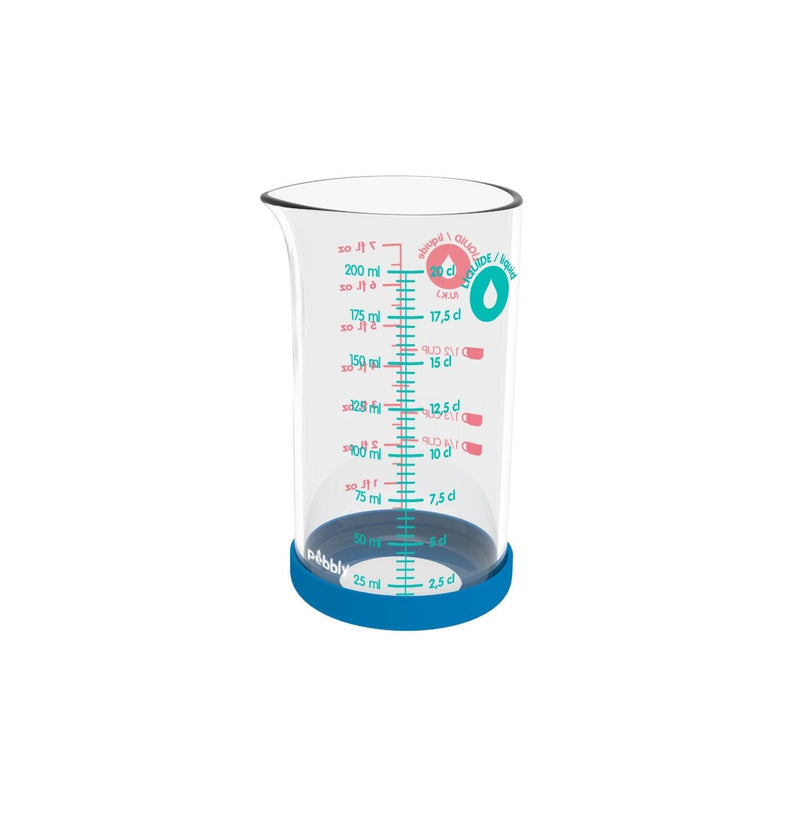 Pebbly - Measuring Jug 200ml/7oz Blue Metric & Imperial - Limolin 