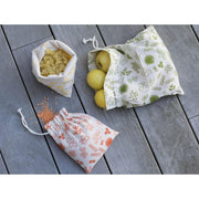 Pebbly - Organic Food Bag Large-Green 25X30cm Cotton - Limolin 