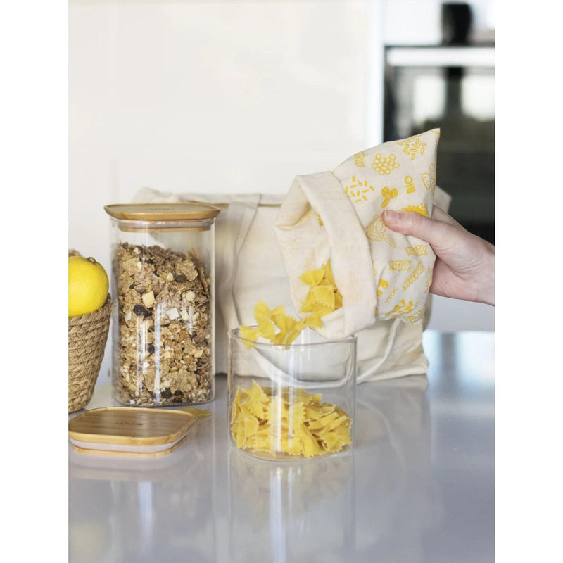 Pebbly - Organic Food Bag Medium-Yellow 20X25cm Cotton - Limolin 