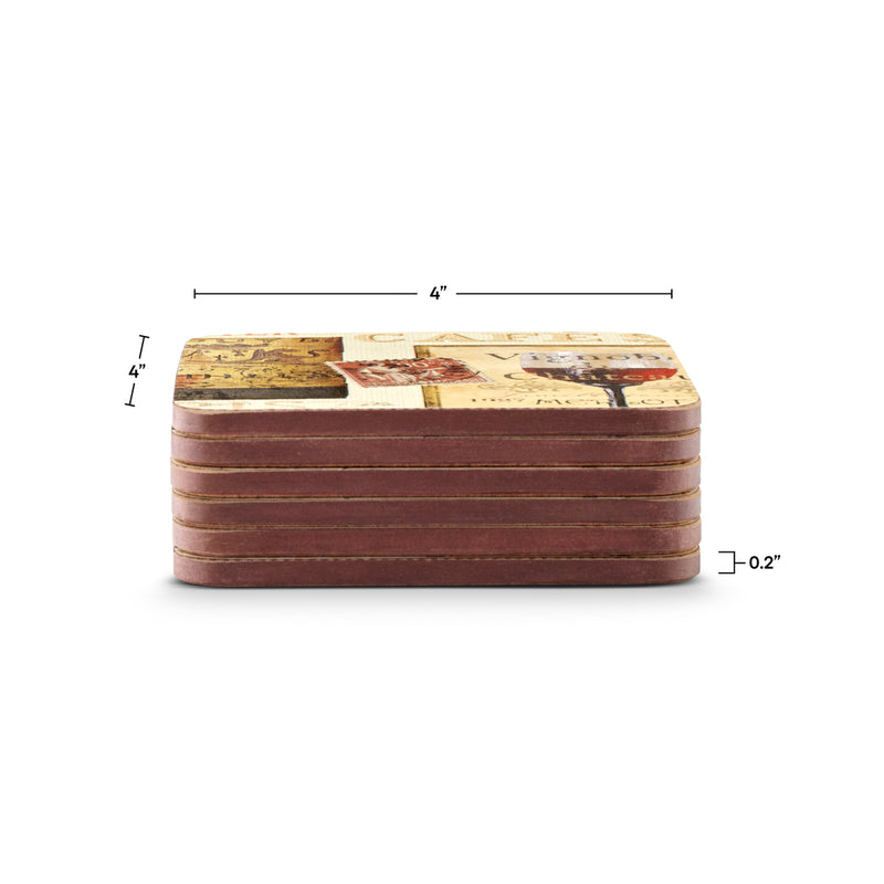 Pimpernel - FRENCH CELLAR COASTERS S/6 - Limolin 