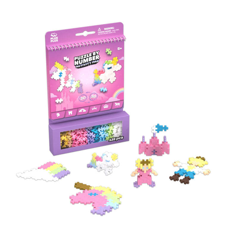 Plus-Plus - Puzzle By Number - Activity Pad - Fairy Tale - 125Pcs - Limolin 