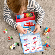 Plus-Plus - Puzzle By Number - Activity Pad - Transportation - 125Pcs - Limolin 