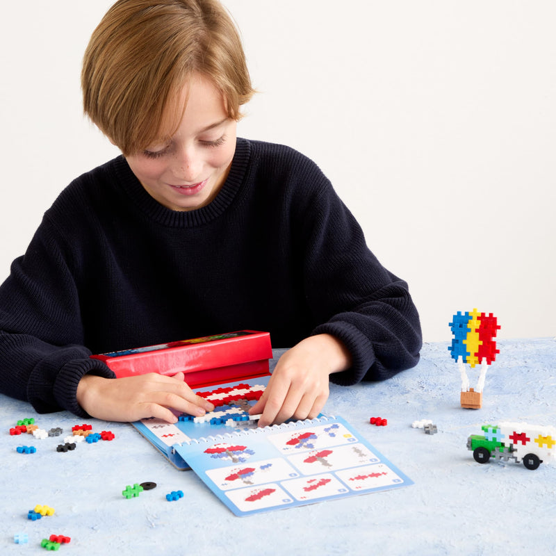 Plus-Plus - Puzzle By Number - Activity Pad - Transportation - 125Pcs - Limolin 